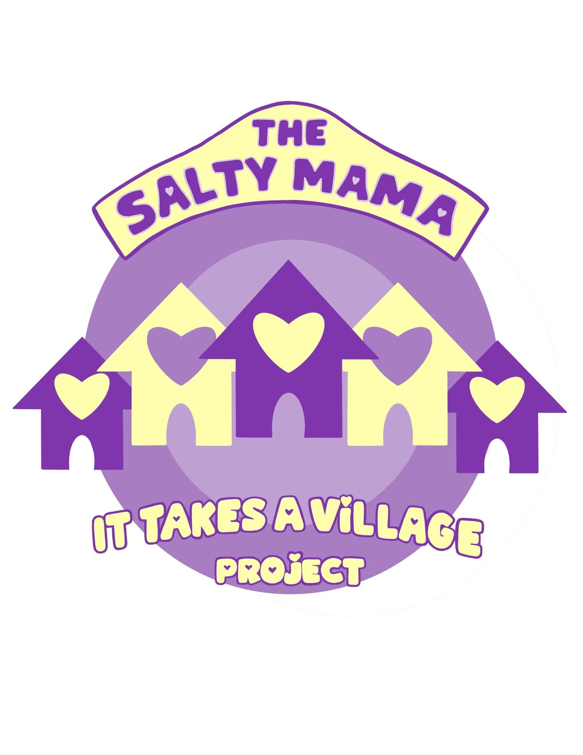 The salty mama it takes a village project logo