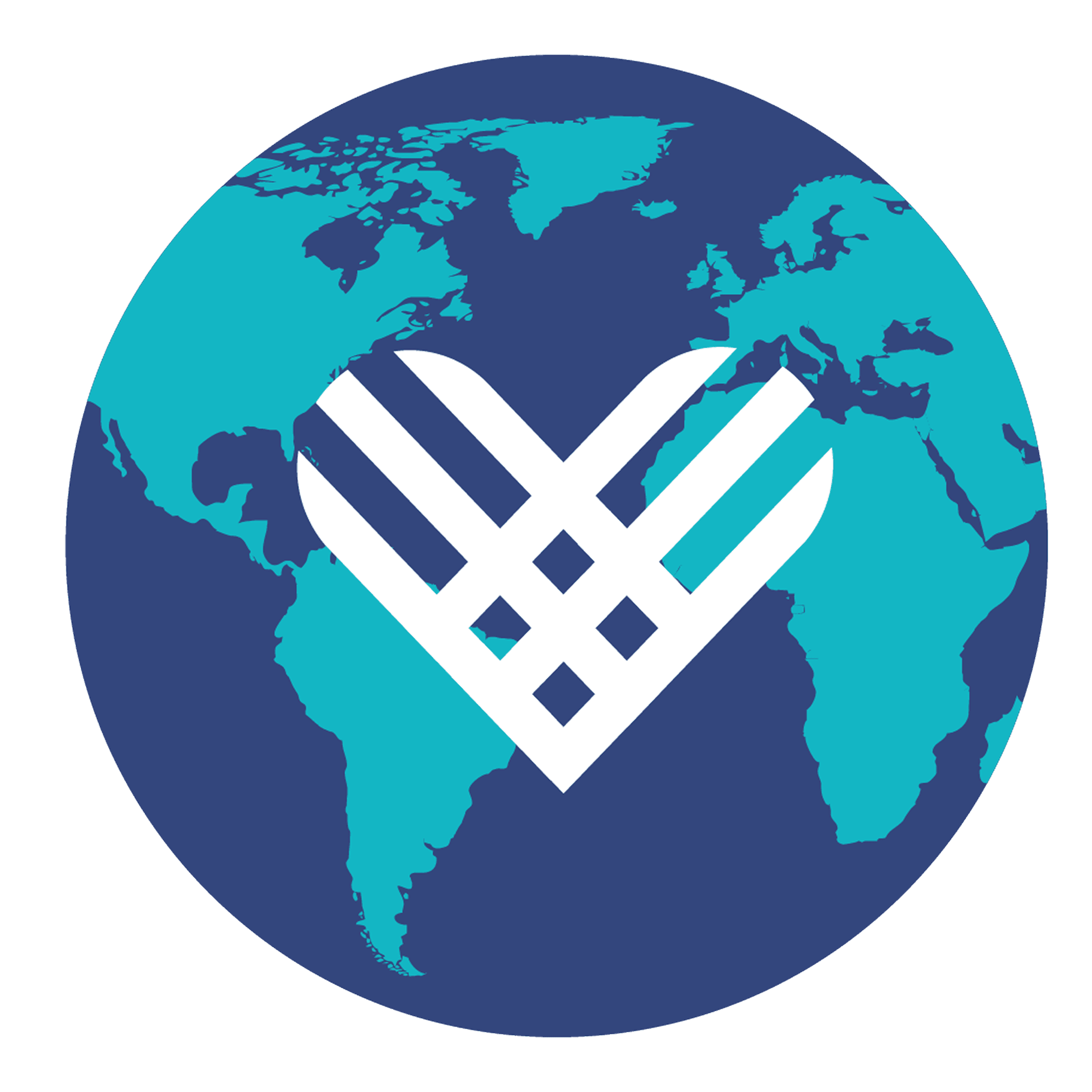 The GivingTuesday heart icon over a globe.